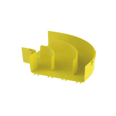 Ángulo Recto a 90º Horizontal  Para Canaletas FiberRunner™ 12X4  Color Amarillo