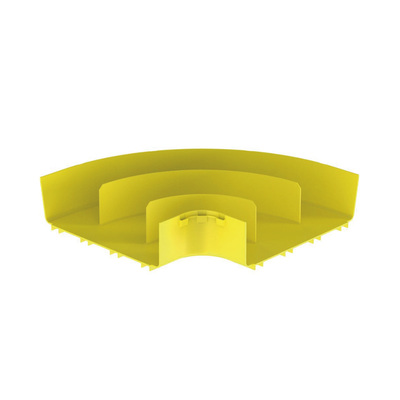 Ángulo Recto a 90º Horizontal  Para Canaletas FiberRunner™ 12X4  Color Amarillo