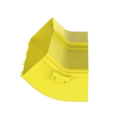 Bajada Vertical Interior de 45º con Tapa  Para uso con Canaletas 12X4 FiberRunner™  Color Amarillo