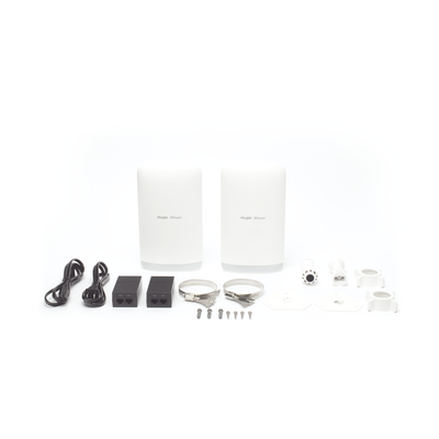 Kit completo Punto a Punto Pre-Configurado hasta 5 Km listos para enlazar  administrable en la Nube  Banda 5Ghz AC WAVE2 MU-MIMO 2X2 Hasta 867Mbps Agregados.