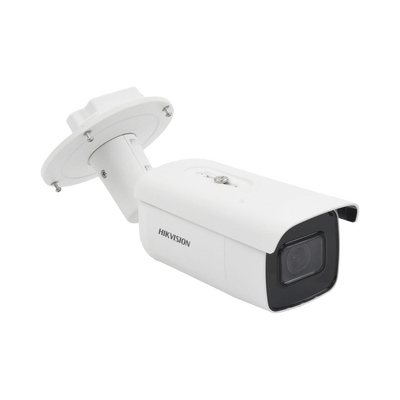 Bala IP 8 Megapixel (4K) / Lente Mot. 2.7 a 13.5 mm / 60 mts IR EXIR / Videoanalíticos / AcuSense / DarkFighter / Exterior IP66 / IK10 / WDR 120 dB / PoE+ / Entrada y salida de Audio y Alarmas