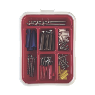 Kit para Sistemas de Fijación en Concreto  Taquetes con doble expansión y guía incluida para fácil instalación (104 piezas)