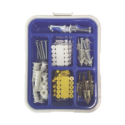 Kit para Sistemas de Fijación en Yeso  Muros Falsos  Tabique hueco  Uso en interiores  (91 piezas)