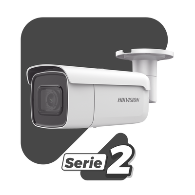 Bala IP 2 Megapixel / Lente Mot. 2.8 a 12 mm / 60 mts IR EXIR / Exterior IP67 / IK10 /  WDR 120 dB / PoE / ACUSENSE (Evita Falsas Alarmas) / Entrada y Salida de Audio y Alarma / MicroSD / ONVIF