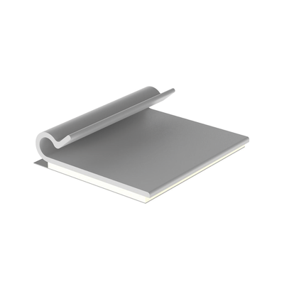 Clip Adhesivo Tipo J  Para Cables de Hasta 4.8 mm de Diámetro  Uso Interior  Color Gris  Paquete de 100pz