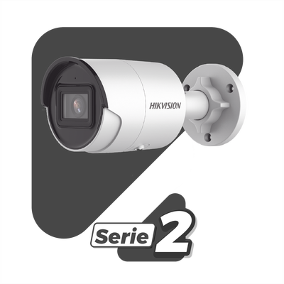 Bala IP 8 Megapixel (4K)/ Lente 2.8 mm / 40 mts IR EXIR /Exterior IP67 / WDR 120 dB / PoE / Micrófono Integrado / ACUSENSE (Evita Falsas Alarmas) / Metal / MicroSD / ONVIF / ACUSEARCH