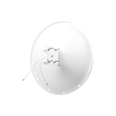 Antena Direccional con Frecuencia Extendida / 4.8 - 6.5 GHz / 28 dBi /  Jumper incluido con conector  SMA-Macho Inverso / Polaridad en 90º y 45º / Montaje incluido para torre o mástil