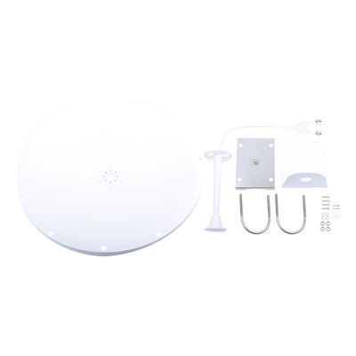 Antena Direccional con Frecuencia Extendida / 4.8 - 6.5 GHz / 28 dBi /  Jumper incluido con conector N-Macho / Polaridad en 90º y 45º / Montaje incluido para torre o mástil