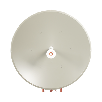 Antena altamente direccional / Distancia de hasta 100 km / Ganancia de 36 dBi / 4.9 - 6.5 GHz / Conectores N-Hembra / incluye montaje para torre y montaje estabilizador para fuertes vientos.