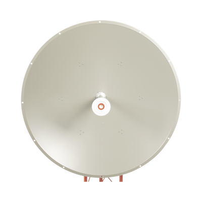 Antena altamente direccional / Distancia de hasta 100 km / Ganancia de 36 dBi / 4.9 - 6.5 GHz / Conectores N-Hembra / incluye montaje para torre y montaje estabilizador para fuertes vientos.