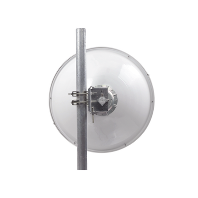 Antena Direccional de Alto Rendimiento/ Parábola profunda para mayor aislamiento al ruido / 29 ± 1 dBi / 4.9 - 6.4 GHz / Conectores N-Hembra / Fácil Montaje y Soporte de acero inoxidable / Radomo Incluido