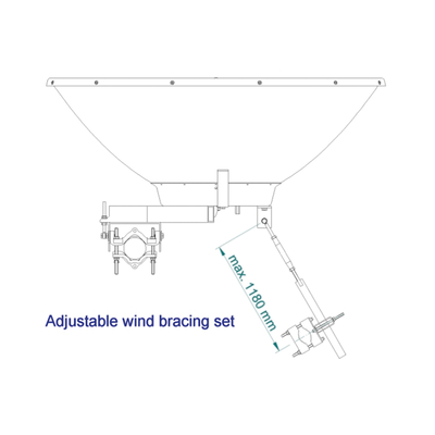 Antena direccional de Alto Rendimiento  4 ft  Frecuencia de (4.9 a 6.1 GHz)  Alto Aislamiento al Ruido  Ganancia de 35 dBi  Soporte de acero inoxidable  polaridad en 90 ° y 45 °  incluye montaje.