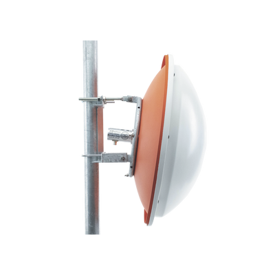 Antena altamente Direccional / 3 ft / 4.9-6.4 GHz / Diseñada para ambientes salinos / Ganancia 34 dBi / SLANT de 45 ° y 90 ° / Incluye radomo  jumper y montaje de acero inoxidable.