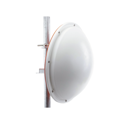 Antena altamente Direccional / 3 ft / 4.9-6.4 GHz / Diseñada para ambientes salinos / Ganancia 34 dBi / SLANT de 45 ° y 90 ° / Incluye radomo  jumper y montaje de acero inoxidable.
