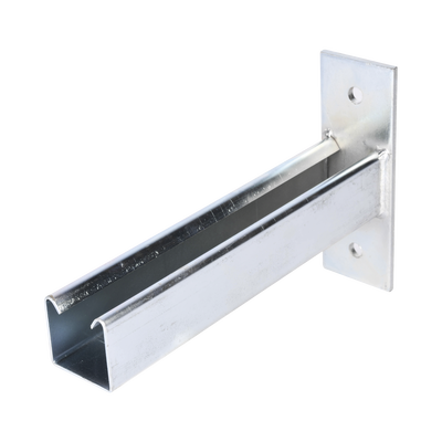 Ménsula Unicanal  200mm  con acabado Electro Zinc