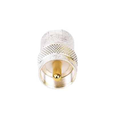 Adaptador UNIDAPT Hembra a UHF Macho (PL-259). Plata / Oro / Teflón.