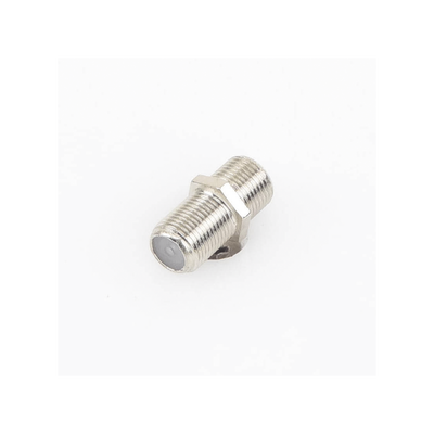 Adaptador Barril para 75 Ohm  de Conector F Hembra a F Hembra  Níquel/ Estaño/ Polietileno.