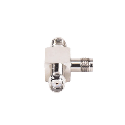 Adaptador en Forma T  de Triple Conectores SMA Hembra  Níquel/ Oro/ Teflón.