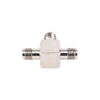 Adaptador en Forma T  de Triple Conectores SMA Hembra  Níquel/ Oro/ Teflón.