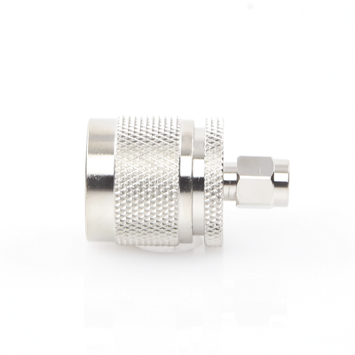 Adaptador en Línea de Conector SMA Macho a N Macho  Níquel/ Oro/ Teflón.