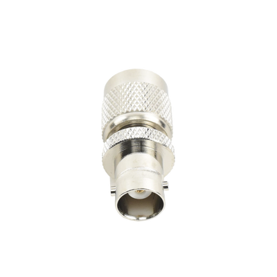 Adaptador en Línea  de Conector TNC Macho a BNC Hembra  Níquel /Oro /Teflón.