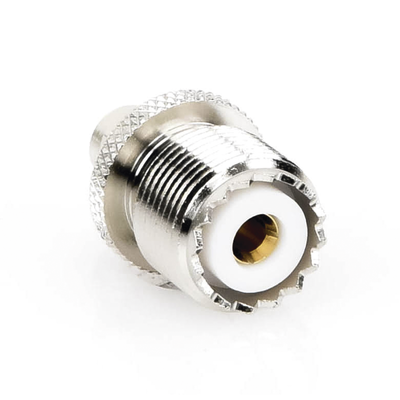 Adaptador en Línea  de Conector SMA Macho a UHF Hembra (SO-239)  Níquel/ Oro/ Teflón.