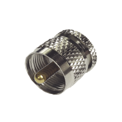 Adaptador en Línea de Conector SMA Hembra a UHF Macho (PL-259)  Níquel/ Oro/ Teflón.
