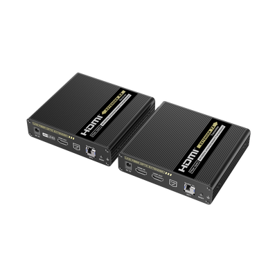 Kit Extensor HDMI por FIBRA ÓPTICA 10G a 40 Km / Resolución 4K@60Hz/ Monomodo (SMF) / IPCOLOR PIXEL / Cero Latencia/ Sin Comprimir / S/PDIF / ARC / RS-232 / Salida Loop / Transceptores Ópticos (GBIC) Incluidos / IR bidireccional.