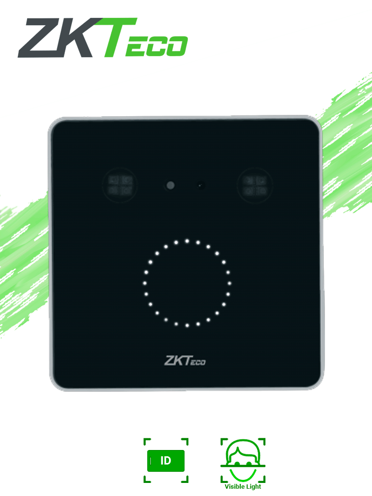 ZKTECO KF1100 - Lector de autenticacion facial SIN CONTACTO / 1500 Rostros / 100 000 Registros / TCP/IP / Wiegand / RS485 / Requiere panel de control de Acceso ZK o DM10 #ZK11 #ZK3