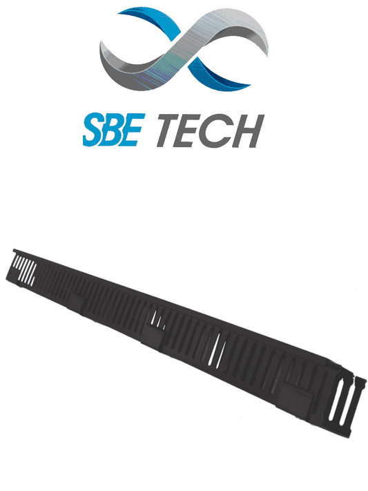 SBETECH OV20UR - Organizador de cable vertical de 20 UR con PVC negro y cubierta antideslizante