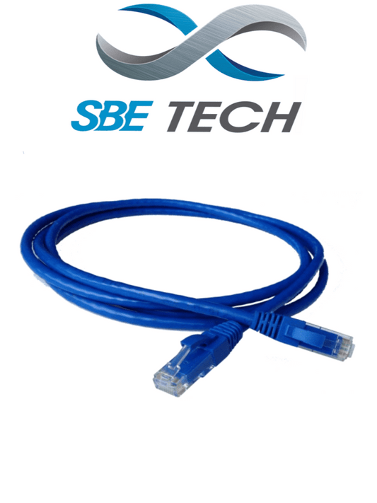 SBETECH PCC6U03MBL- Patchcord Cat6 de 0.3m  color azul  8 hilos  ISO 11801  clase E