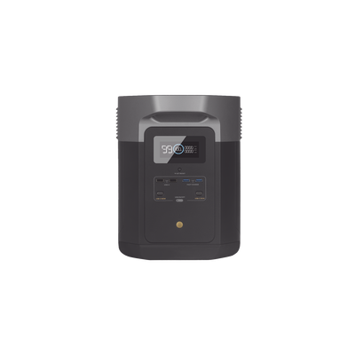 EcoFlow DELTA 2 MAX | Estación de Energía Portátil 2048Wh Litio LFP / 6 AC 2400 W (Max. 3400W) / 2 USB-C 100W / Capacidad para Aumentar Respaldo / Cargador de Coche 10A a 12.6V / Conectividad WiFi y Bluetooth (App) / Carga Solar 1000W
