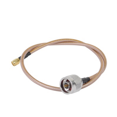Jumper con Cable LP142 de 60 cm  con Conectores N Macho a SMA Inverso Macho (Hasta 8GHz)