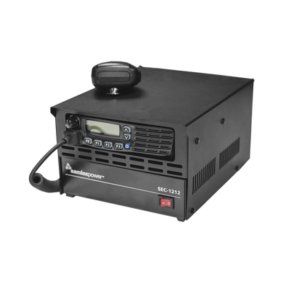 Gabinete para Radios ICOM Serie 121/221/121S/221S/M/5013 compatible con Fuente de Poder SEC (Fuente y Radio NO incluidos).