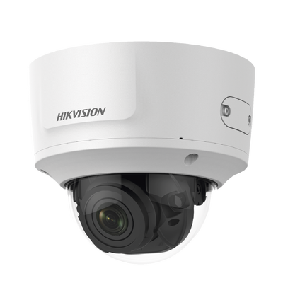 Domo IP 4 Megapixel / Lente Mot. 2.7 a 13.5 mm / 40 mts IR EXIR / Exterior IP66 / IK10 / DARKFIGHTER / Audio y Alarma I/O / PoE+ / ONVIF / Micro SD / 4 Analíticos: AcuSense  Deteccion Facial  Conteo de Personas por Cruce y Zona