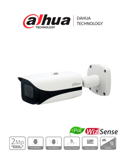 DAHUA IPC-HFW5241EN-ZE - Cámara IP Bullet Resolución de 2 MP/ Lente Mot. 2.7 a 13.5mm/ ? 109°-30°/ IR 60 mts/ IA WizMind/ Detección Facial/ Protección Perimetral/ Conteo de Personas/ Starlight/ PoE/ WDR/ H.265+/ IP67/ IK10/ E&S Alarma/ E&S Audio/