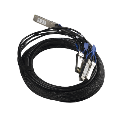 (XQ+BC0003-XS+) Cable de conexion 100G QSFP28 a 4 x 25G SFP28 o 40G QSFP+ a 10G SFP+  3m