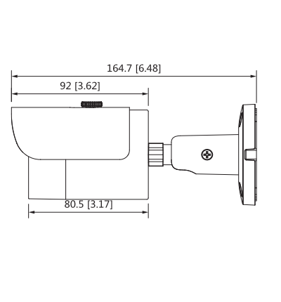 DAHUA IPC-HFW1431S - Camara IP Bullet de 4 Megapixeles/ Lente de 2.8mm/ 93 Grados de Apertura/ IR de 30 Mts/ WDR Real/ H.265+/ 3D DNR/ IP67/ PoE/