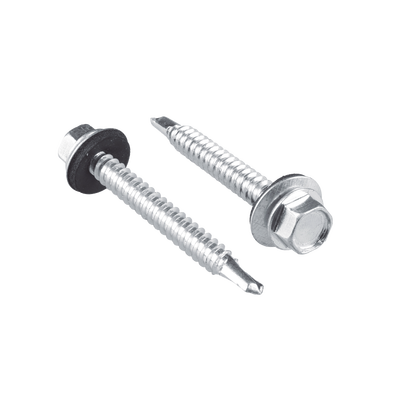 Tornillo -Pija cabeza hexagonal con rondana y punta de broca #14 x 3/4"  100 piezas.