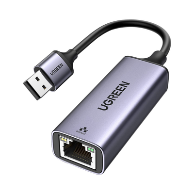 Adaptador de Red USB-A 3.0 a RJ45 /Admite 10/100/1000 Mbps / Caja de Aluminio / Longitud del cable 10 cm