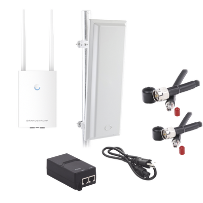 Kit de radio GWN7605LR con antena TXS25619DP  para amplia cobertura de WiFi en 90º  frecuencia (2.4 a 2.5 GHz) y (5.1 a 6.5 GHz)  1.27 Gbps y administración desde la nube gratuita