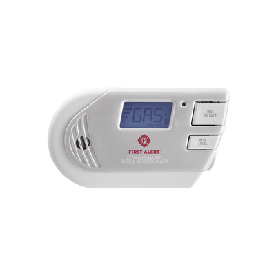 Detector Combo de Combinación de Gases Explosivos: Metano (GN)  Propano (LP) y Monóxido de Carbono (CO)  Con Pantalla Digital Retroiluminada  120 Vca y Batería de Respaldo