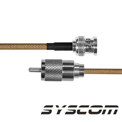 (1 pza) Jumper con cable LP142  conectores BNC Macho/UHF (PL-259) Macho.