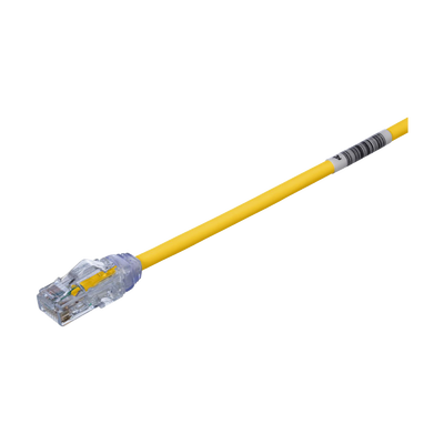 Cable de Parcheo UTP Cat6A  CM/LSZH  Diámetro Reducido (28AWG)  Color Amarillo  1ft