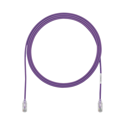Cable de Parcheo TX6  UTP Cat6  Diámetro Reducido (28AWG)  Color Violeta  5ft