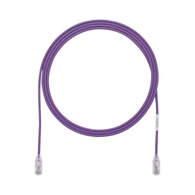 Cable de Parcheo TX6  UTP Cat6  Diámetro Reducido (28AWG)  Color Violeta  7ft