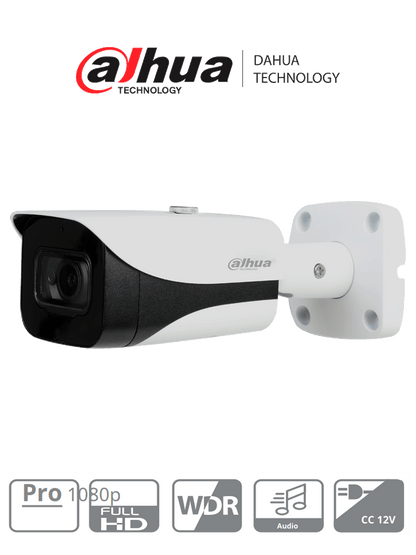 DAHUA HAC-HFW2249E-A - Camara Bullet Full Color Sin Leds de 2 Megapixeles/ Serie Pro/ Lente de 3.6 mm/ Metalica/ Microfono Integrado + 1 Canal de Audio/ WDR Real de 120 dB/ Starlight/  IP67/ BLC / HLC /