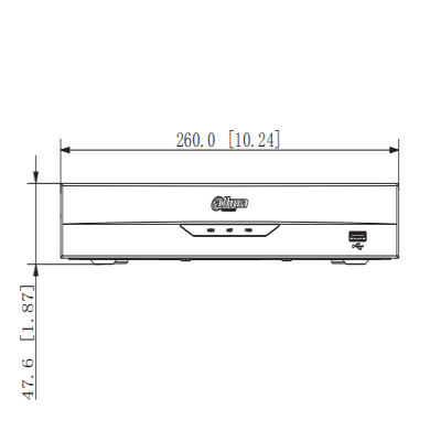 DAHUA NVR2104HS-P-I - NVR de 8 Megapixeles/ 4k/ 4 Canales IP/ WizSense/ 4 Puertos Poe/ H.265+/ 80 mbps/ HDMI y VGA/ 1 Canal con Reconocimiento Facial o 2 Canales con Protección Perimetral o 4 Canales con SMD/ 1 Sata de de Hasta 8TB/