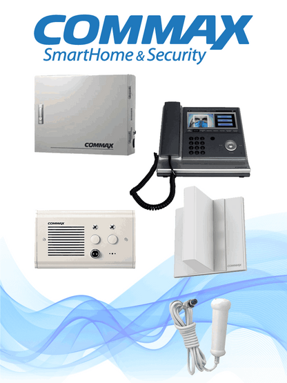 COMMAX ENFERMERIAPACK10 - Paquete de solución de enfermería para 10 habitaciones de Hospital/ Incluye unidad central  unidad de enfermería  10 subestaciones de cama  10 botones pulsadores y 10 luces de corredor