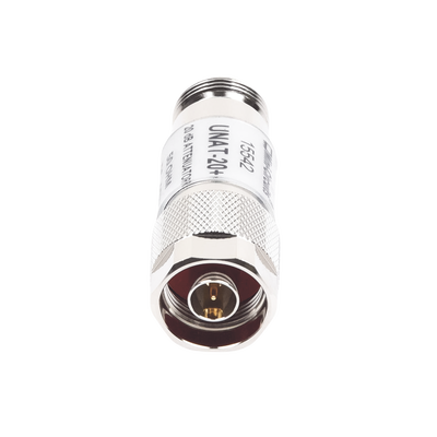Atenuador en Línea de 20 dB  0.5 W  Conectores N Macho-Hembra  CD-6 GHz.